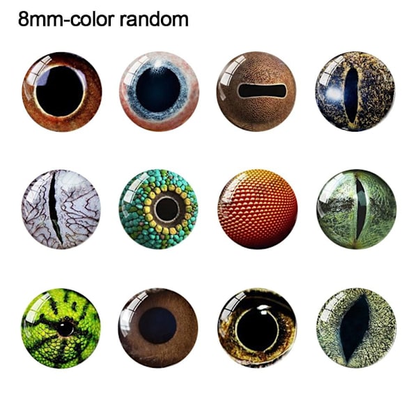 20 stk/10 par Eyes Crafts Eyes Puppet Crystal Eyes 8MM-FARVE 8mm-color random