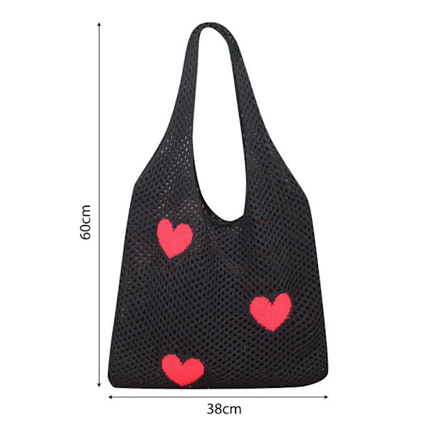 Strikkede håndvesker Heklet Tote Bag APRIKOS Apricot