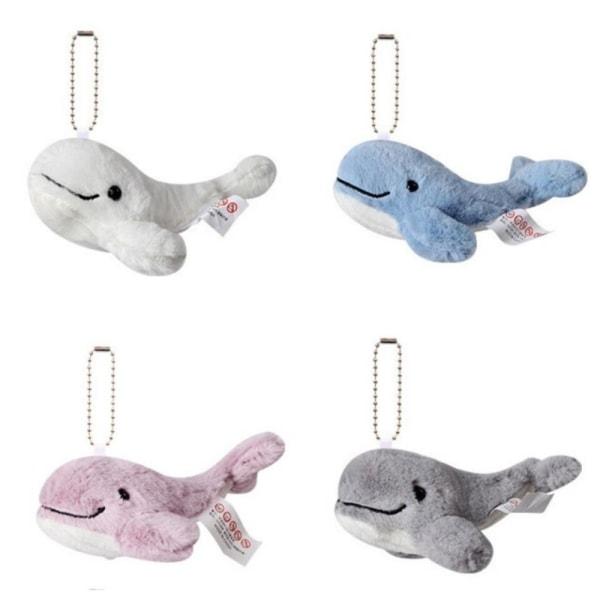 Long Tailed Whale Plys Pendant Small Size Doll WHITE White