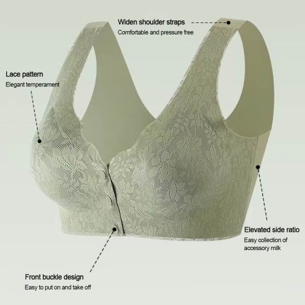 Kvinnors främre knappbh Gravidunderkläder BEIGE M beige M