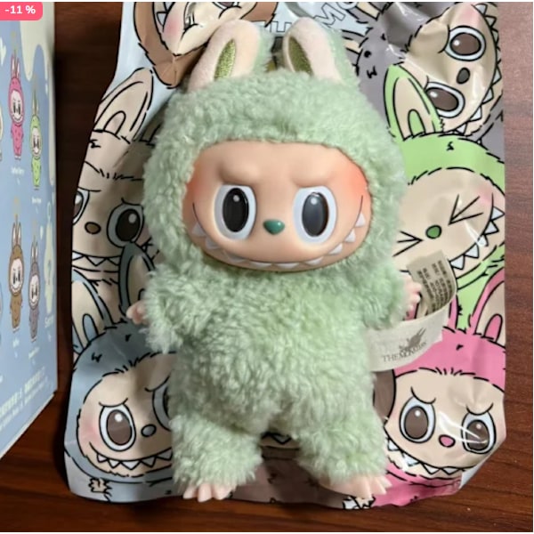 1 st POP MART LABUBU The Monsters Spännande Macaron Plyschdockor Figur Leksaker Överraskningsboxar Qing ti Guo Guo