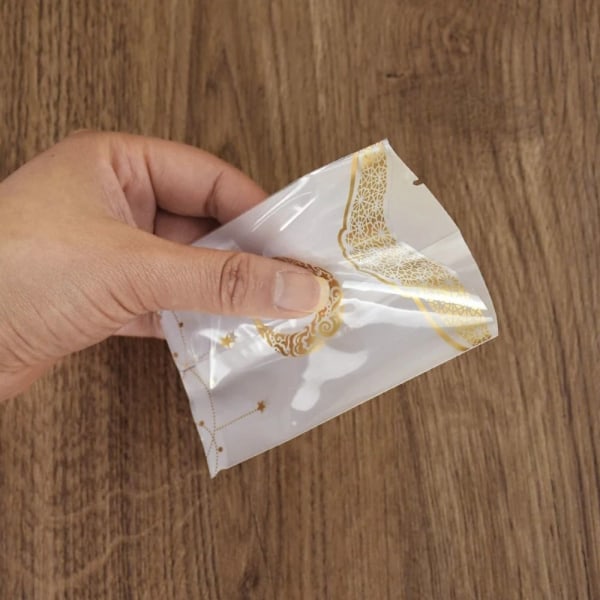 100 Stk Eid Mubarak Gaveposer Mini Nougat Pouch 7X10CM 7x10cm