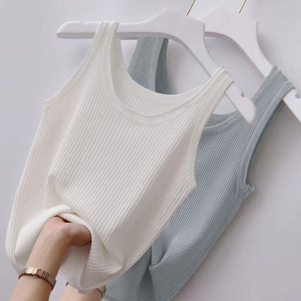 Seksikäs Hihaton Camisole Summer Camisole BLUE L blue L