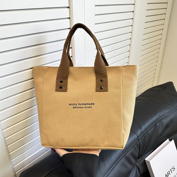 Naisten Kangaskassit Eväskassi KHAKI khaki