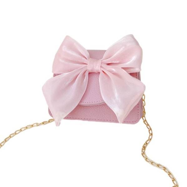 Kids Chain Axelväska Crossbody Bucket Bags ROSA BOWKNOT pink bowknot-bowknot