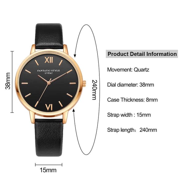 Damklocka Kvarts Armbandsur BRUN Brown