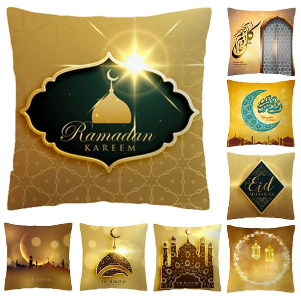18x18 tum Kuddeöverdrag EID Mubarak Dekoration 02 02
