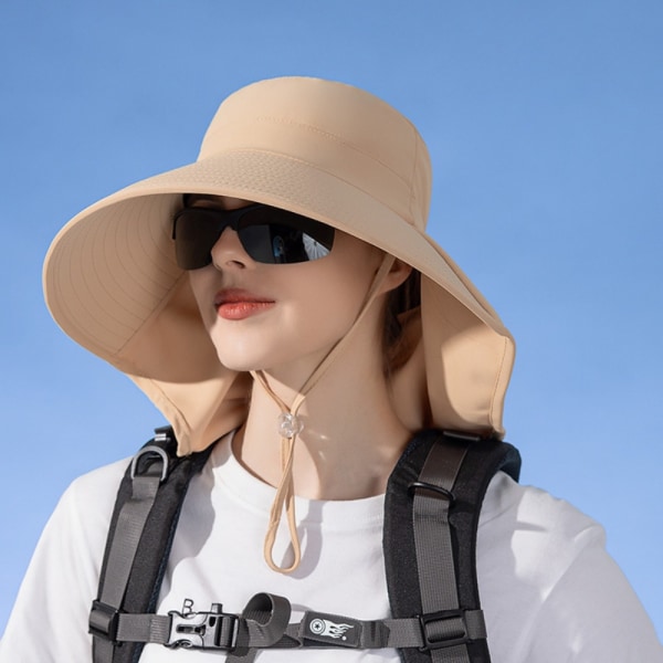 Dam Solhatt Sjal Visir Cap KHAKI Khaki