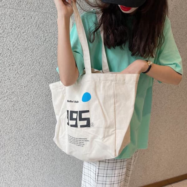 Canvas Skulderveske Dame Tote Bag 7 7 7