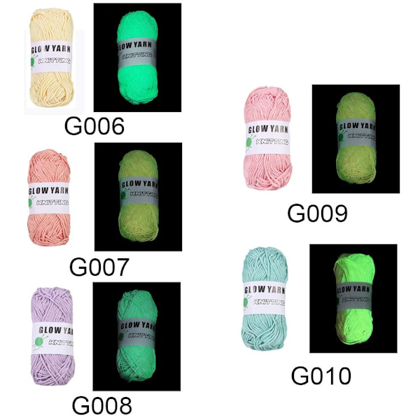 Luminous Chunky Garn Gløder i Mørket G001 G001