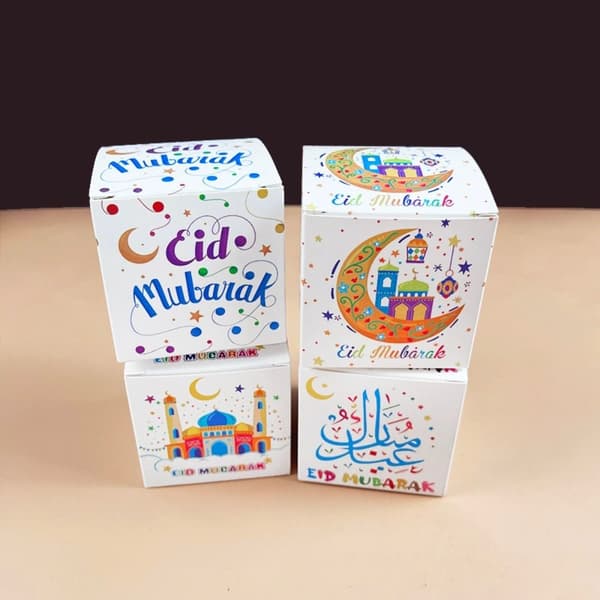 10 st Eid Mubarak Presentförpackningsaskar Godisask D D