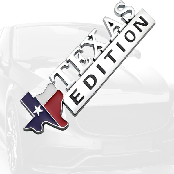2 kpl Texas Edition -automerkkitarra 3D-auton tunnustarrat Auto