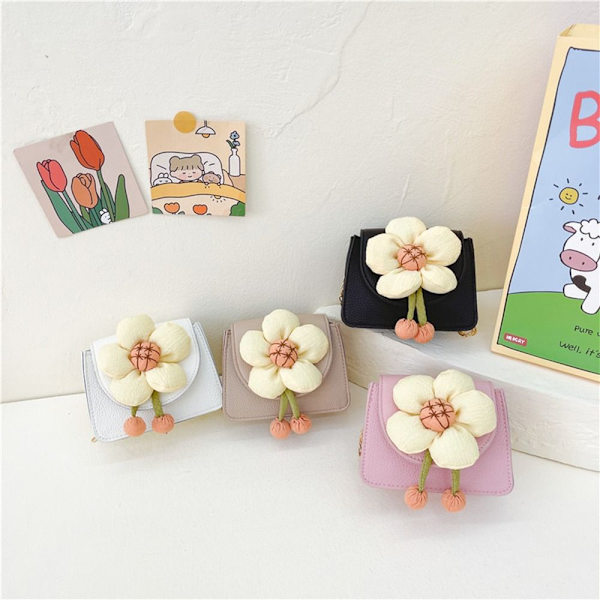 Lasten ketju Olkalaukku Crossbody Bucket Laukut PINK FLOWER FLOWER pink flower-flower