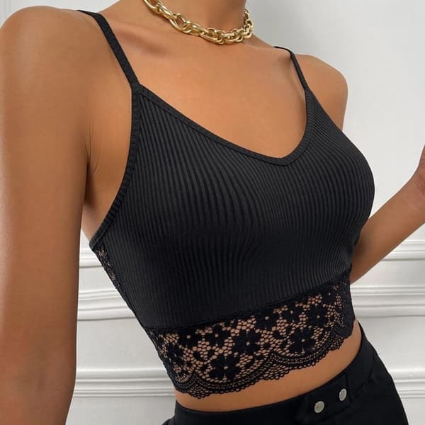 Tanktopp för damer SVART M Black M