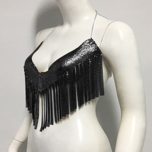 Metal Croptop SØLV Silver