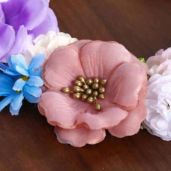 Kunstig blomsterkrans Håndlaget brudehodeplagg 3 3 3