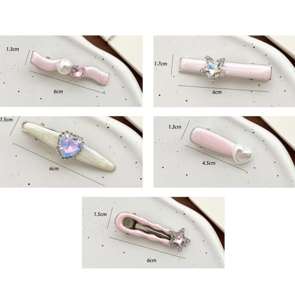 1/5 STK Hårtilbehør Pige Sideklemme 5pcs
