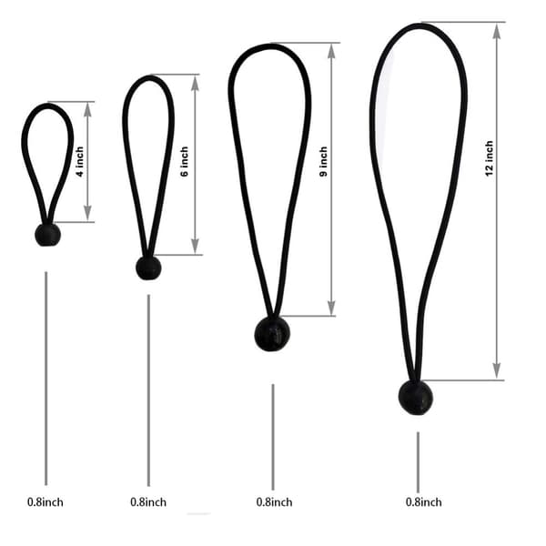 25 stk. Bungee Balls Sorte Elastiksnor 10 CM 10 CM 4inch