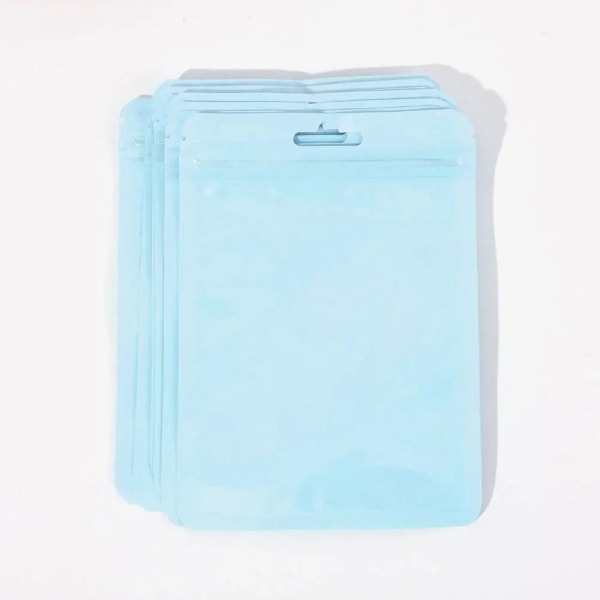 Självförslutande påsar Kosmetiska förpackningspåsar BLÅ Blue