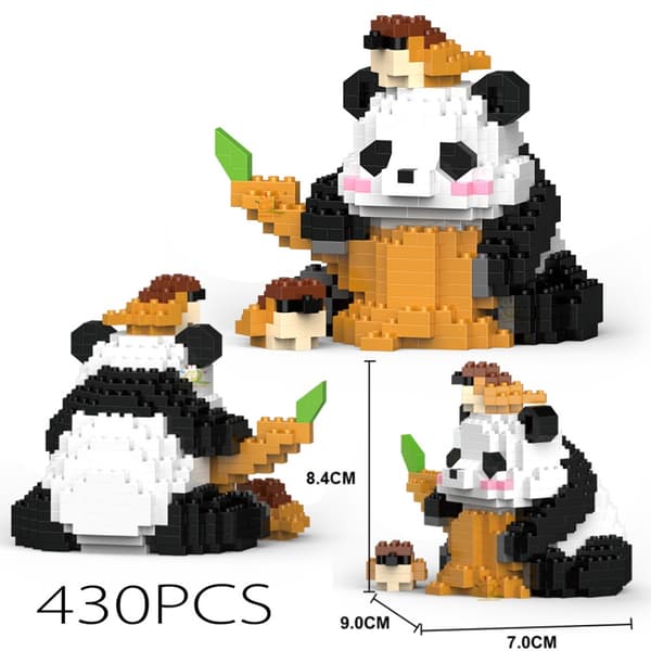 Panda Byggklossleksaker Monterade Leksaker 4 4 4