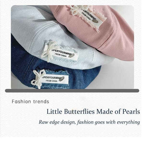Baretti Denim-hattu PINKKI YKSI KOKO Pink One Size