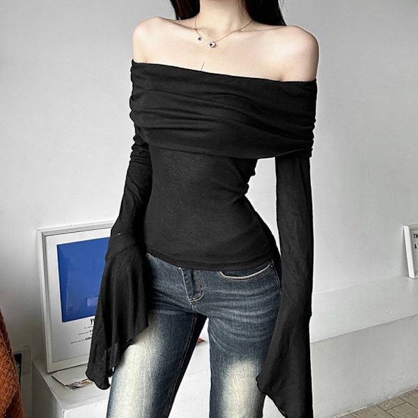 Langermede T-skjorter Cropped T-skjorte HVIT M White M