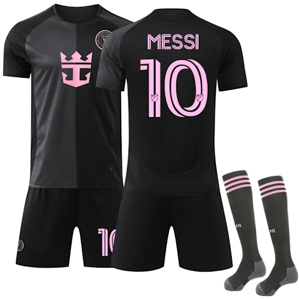 2025 Inter Miami CF Borta Fotbollströja med strumpor för Barn Nr 10 Messi 16