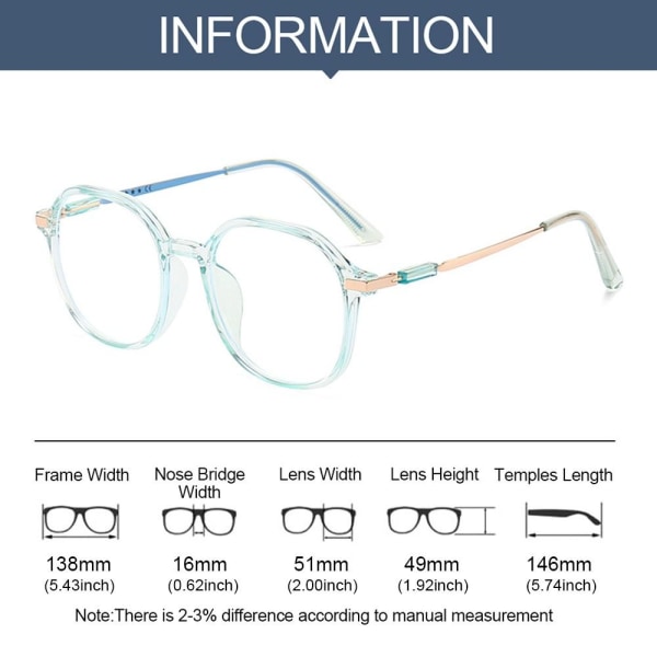 Anti-blått ljus glasögon fyrkantiga glasögon GRÅ STIL 1 STIL 1 Grey Style 1-Style 1