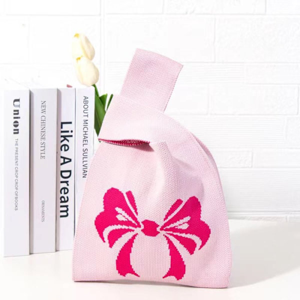 Knit Handbag Knot Wrist Bag 3 3 3