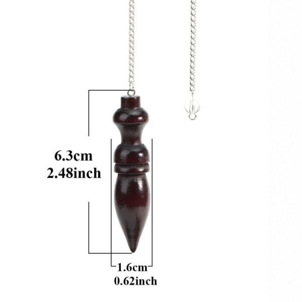 Luonnollinen puinen heiluri Reiki heiluririipus C-7 CHAKRA KETJU C-7 Chakra Chain