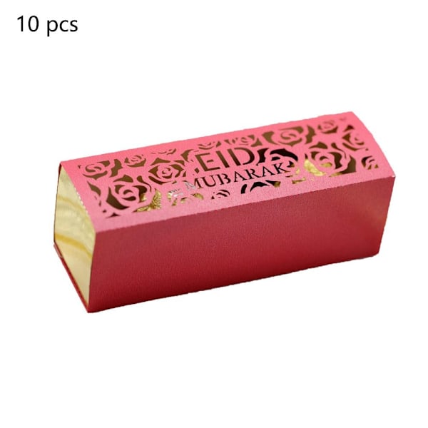 10 stk Eid Mubarak Godteesker Ramadan Godteripose RØD red