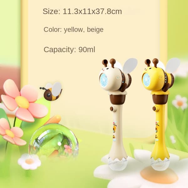 Bobleblåsestav Automatisk Boblemaskin BEIGE beige