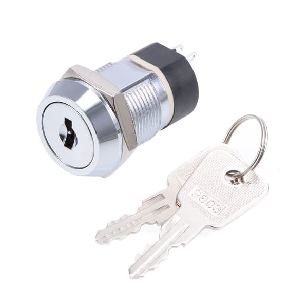Trykknapkontakt Elektrisk Nøglelås 19mm