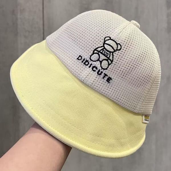 Børne bøllehat solhat GUL Yellow