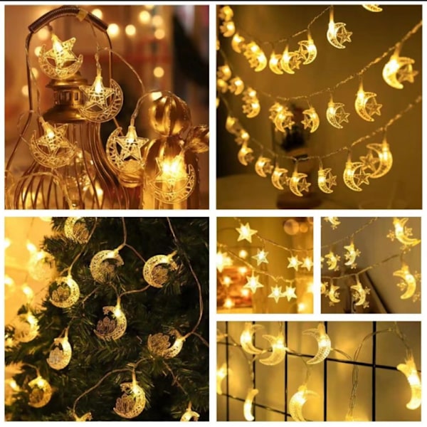 Eid Mubarak LED-ljusslingor Ramadan Kareem Fejäljus 3M