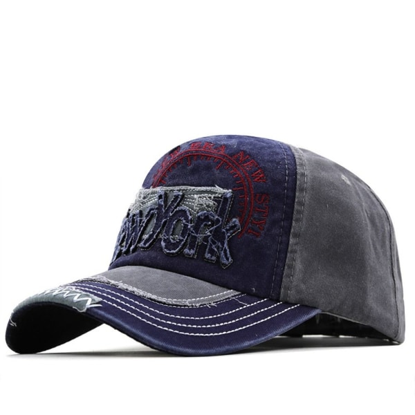 Broderi Baseball Kepsar Distressed Faded Casquette GRÅ grey