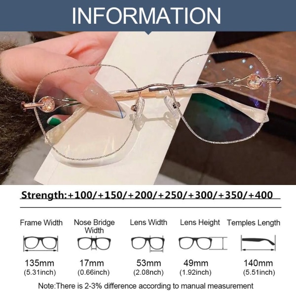 Læsebriller Ultra Light Briller GULD STYRKE 150 Gold Strength 150