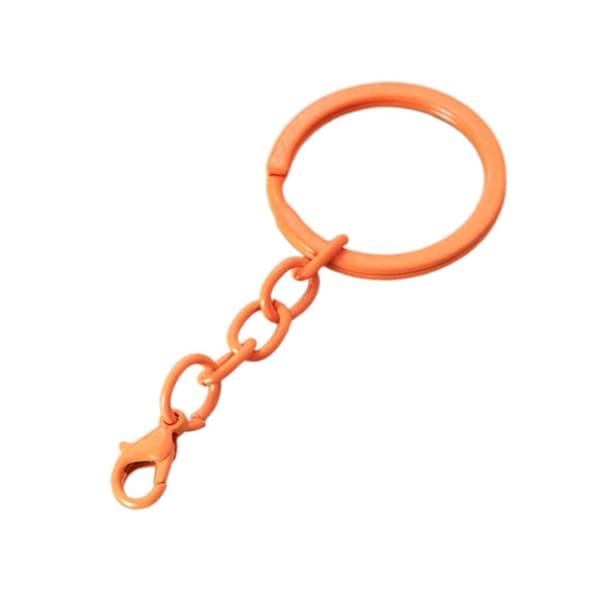 10 stk/sæt Metal Nøglering Farverige Splitringe ORANGE orange
