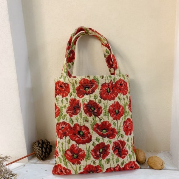 Retro Flower Clutch Veske Flower Tote Bag 3 3 3