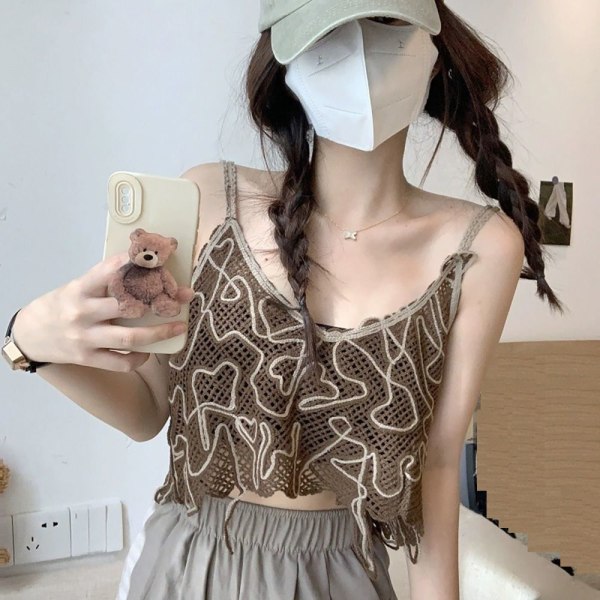 Strappy Tank Topit Hottie Sling RUSKEA BROWN