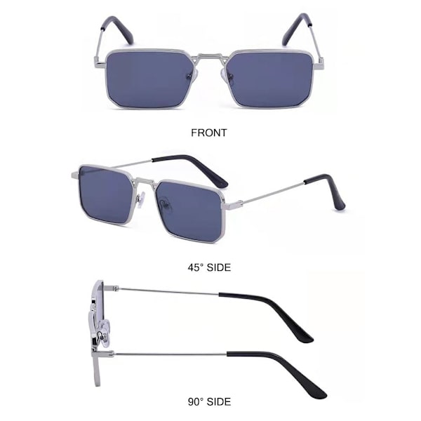 Suorakulmio Aurinkolasit Punk Aurinkolasit SILVER-BLUE SILVER-BLUE Silver-Blue