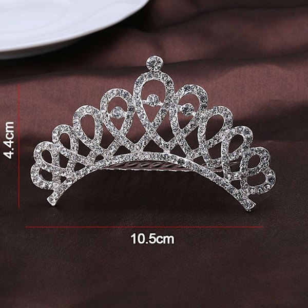Princess Crystal Tiaras Crowns -hiuskampa 1 1 1