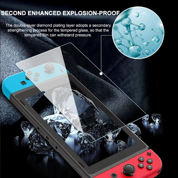 3 STK Skærmbeskyttelsesfilm af hærdet glas 3 STK TIL SWITCH OLED 3PCS For Switch OLED