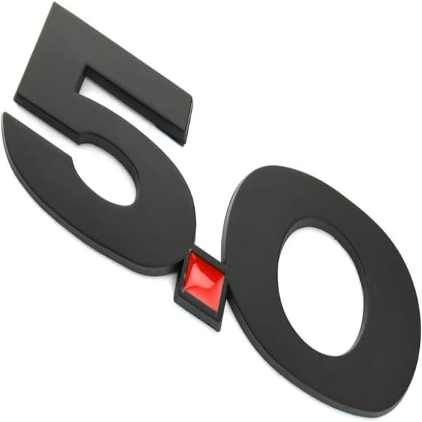 2 st 5.0 Nummer Emblem 3D Metall Logo Leafboard Sida Bilmärke