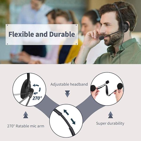 USB Hodetelefon Kablet Datamaskin Headset Øretelefoner