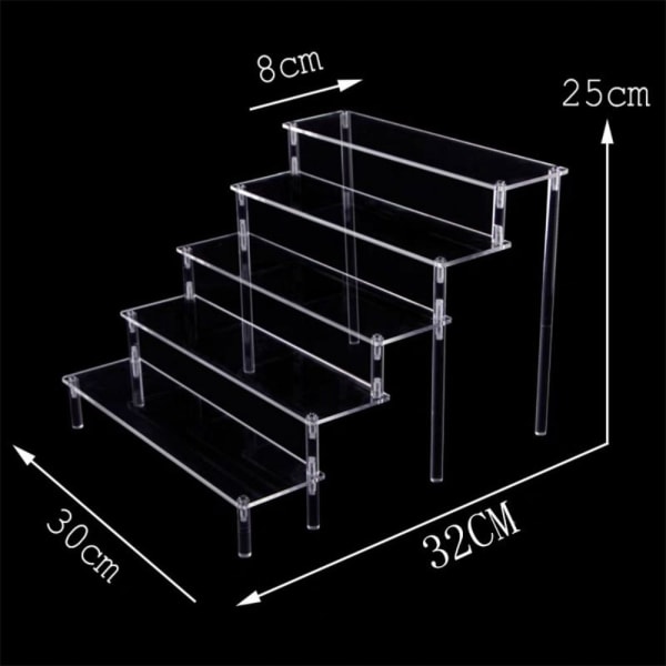 Akryl Display Stand Figur Hylde 20X8CMFOUR-LAYER FIRE-LAYER 20x8cmFour-layer