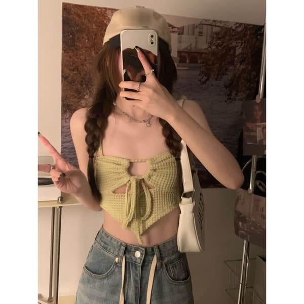 Fransk Retro Sling Vest HVIT White