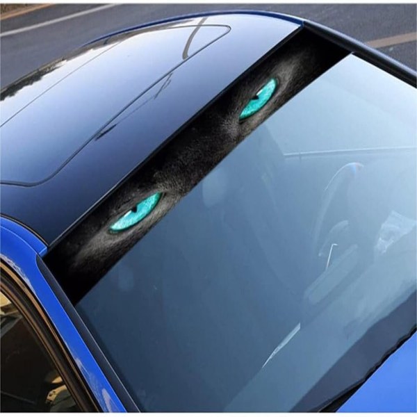 3D Leopard Eyes frontrute dekaler Bil bakvindu frontrute