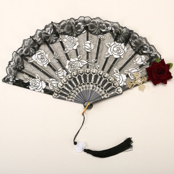 Folding Fan Court Lolita Lace Fan 6 6 6