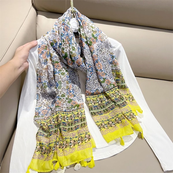 Sidenscarf Strand Sjal 2 2 2
